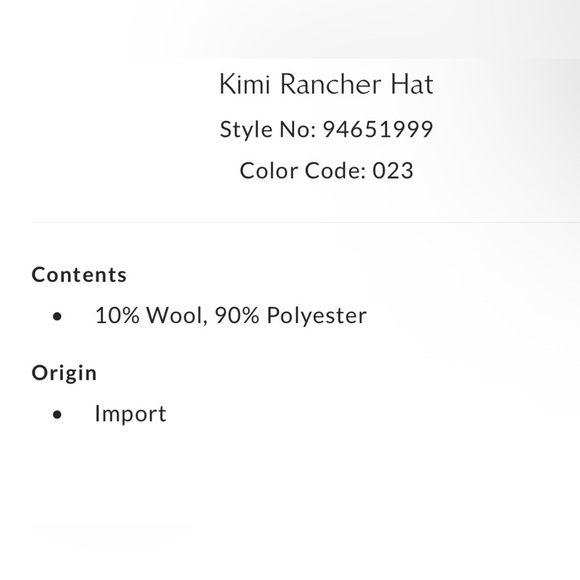 Free People Kimi Rancher Hat One Size NWT main image 6